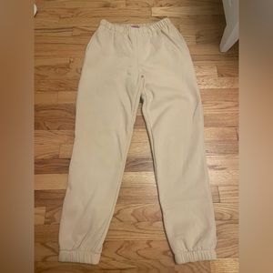 Edikted beige sweatpants, size M